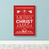 Religieuze religie voor de lelijke kerstavond van  canvas afdruk (Insitu (Houten vloer))