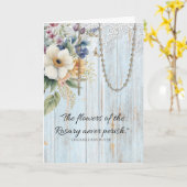 Religieuze Rosary Floral Bouquet Prayer Kaart (Gele Bloem)