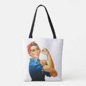 Religieuze Rosie de Riveter katholieke Rosary Tote Bag (Achterkant)