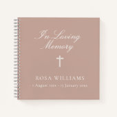 Religieuze roze in het liefhebben van geheugen beg notitieboek (Voorkant)