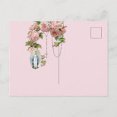 Religieuze roze Roses Rosary Virgin Mary  Briefkaart (Achterkant)