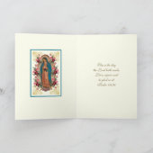 Religieuze Rozen Maagd Guadalupe Spaans Kaart (Binnen)