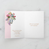 Religieuze  Rozen Rosary Floral katholiek Kaart (Binnen)