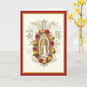 Religieuze Rozen Virgin Guadalupe Spaanse Kaart (Gele Bloem)