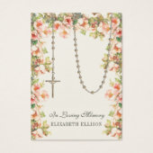 Religieuze rozenkrans Rozen Begrafenis Gebed Visitekaartje (Voorkant)