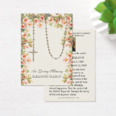 Religieuze rozenkrans Rozen Begrafenis Gebed Visitekaartje (Bureau)