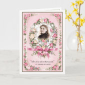 Religieuze Rozenkrans Sint Therese Roze Rozen Gebe Kaart (Gele Bloem)