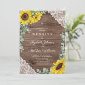 Religieuze Rustige Zonnebloem Lace Barn Wedding Kaart (Staand voorkant)