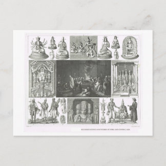 Religieuze scènes India en Centraal-Azië Briefkaart
