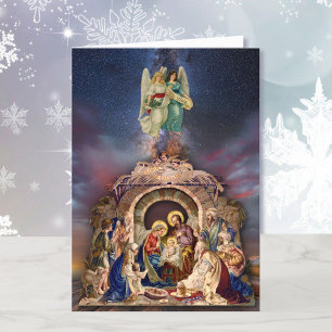 Religieuze Schrift Kerst Baby Jezus Geboorte Feestdagen Kaart