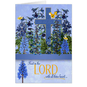 Religieuze Schrift Proverbs Blue Larkspur Garden