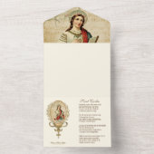 Religieuze Sint-Cecilia  Musicians All In One Uitnodiging (Binnen)