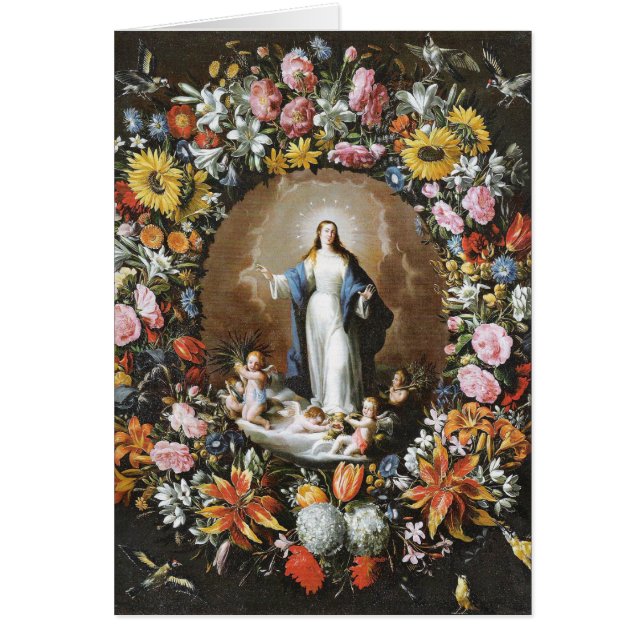 Religieuze Spirituele Bouquet Maagd Mary Prayer (Voorkant)
