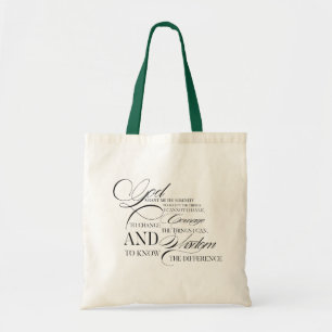 Religieuze spreuk tote bag