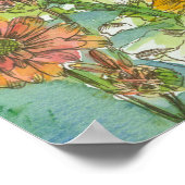 Religieuze Spreuken Schrift Herfst Bloemen Poster (Hoek)