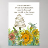 Religieuze Spreuken Schrift Herfst Bloemen Poster (Voorkant)