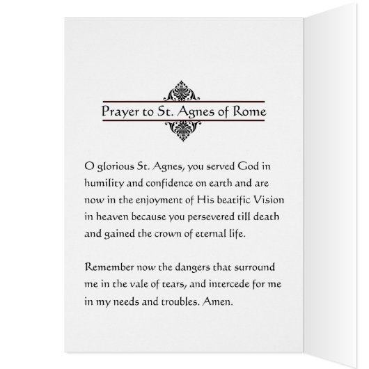 Religieuze St. Agnes met katholieke waterverf (Binnen (Links))