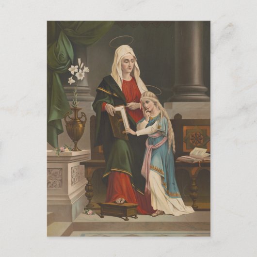 Religieuze St. Anne Blessed Maagd Mary Briefkaart (Voorkant)