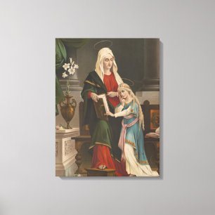 Religieuze St. Anne Blessed Maagd Mary  Canvas Afdruk