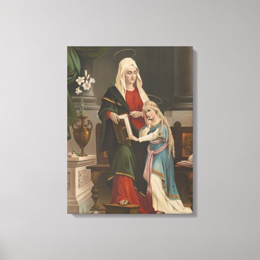 Religieuze St. Anne Blessed Maagd Mary Canvas Afdruk (Voorkant)