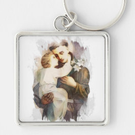 Religieuze St. Anthony Baby Jesus  Sleutelhanger