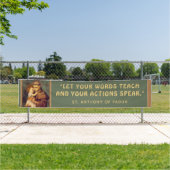 Religieuze St. Anthony van Padua Baby Jesus Outdoo Spandoek (Insitu)