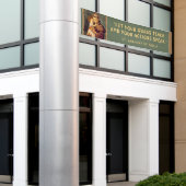 Religieuze St. Anthony van Padua Baby Jesus Outdoo Spandoek (Buitenkant Gebouw)