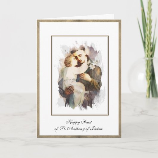Religieuze St. Antonius van Padua Kind Jezus Kaart (Voorkant)