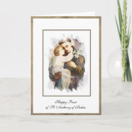 Religieuze St. Antonius van Padua Kind Jezus Kaart