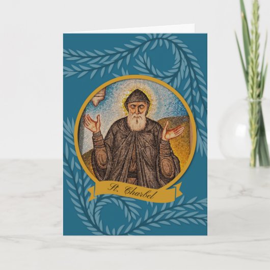 Religieuze St. Charbel Sharbel katholieke Prayer Kaart (Voorkant)