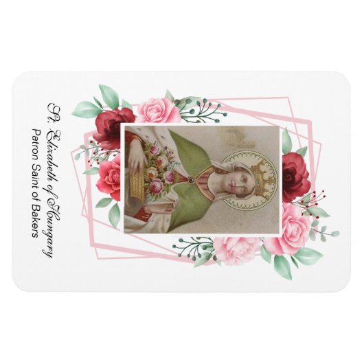 Religieuze St. Elizabeth van de Hongaarse Patron B Magneet (Horizontaal)