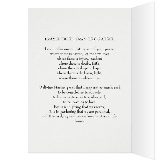 Religieuze St. Francis Saint of Animals (Binnen (Links))