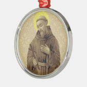 Religieuze St. Francis van het katholieke Kruis va Metalen Ornament (Links)