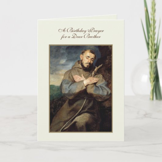 Religieuze St. Franciscus Katholieke Broeder Verja Kaart (Voorkant)