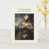 Religieuze St. Franciscus Katholieke Broeder Verja Kaart (Gele Bloem)