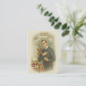 Religieuze St. Gerard Majella Prayer Geboedschap Visitekaartje (Staand voorkant)