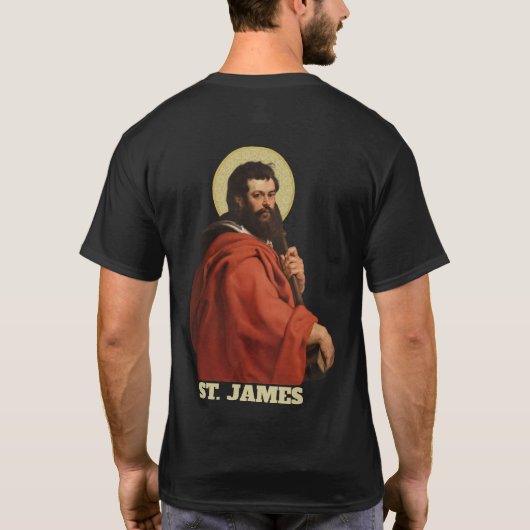 Religieuze St. James Apostel Katholiek T-shirt (Achterkant)