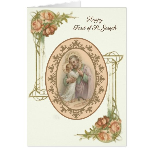 Religieuze St. Joseph Child Jesus Floral Feast Day (Voorkant)
