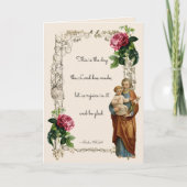 Religieuze St. Joseph Jesus Floral  Kaart (Voorkant)