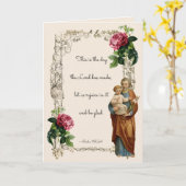 Religieuze St. Joseph Jesus Floral  Kaart (Gele Bloem)