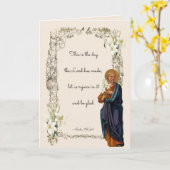 Religieuze St. Joseph Jesus Floral  Kaart (Gele Bloem)