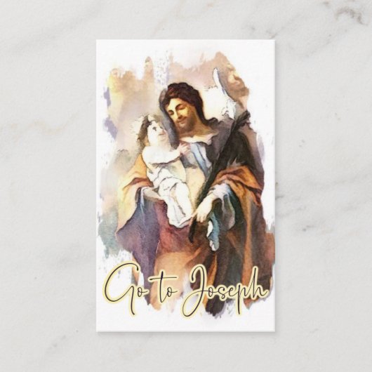 Religieuze St. Joseph Jesus Prayer Memorare Visitekaartje (Voorkant)