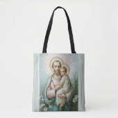 Religieuze St. Joseph met Child Jesus Tote Bag (Voorkant)