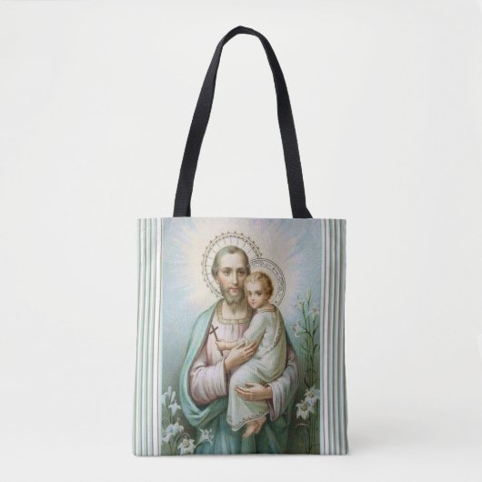 Religieuze St. Joseph met Child Jesus Tote Bag (Voorkant)