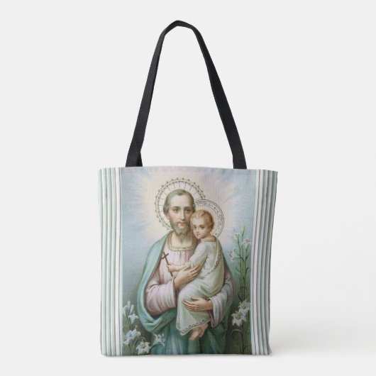 Religieuze St. Joseph met Child Jesus Tote Bag (Achterkant)