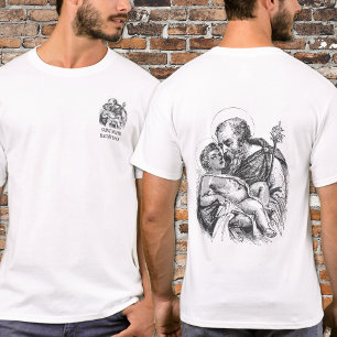 Religieuze St. Jozef heeft mijn rug Jezus T-shirt