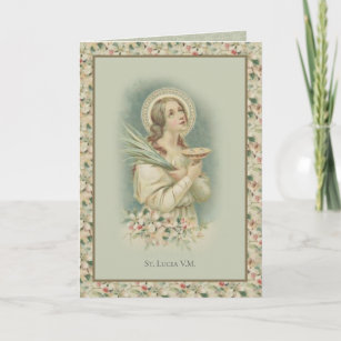 Religieuze St. Lucy katholieke gebeden Sint-Eyes Kaart