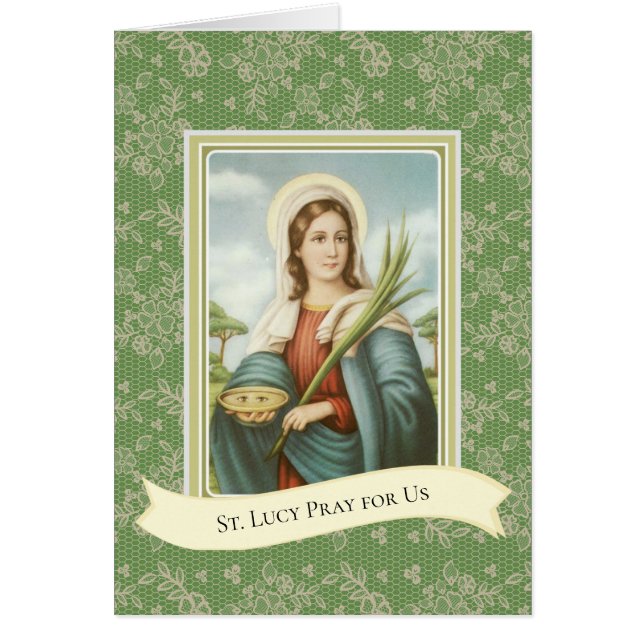 Religieuze St. Lucy Patron Saint Eyes van Lucia (Voorkant)