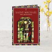 Religieuze St. Michael Archangel Prayer katholiek Kaart (Gele Bloem)