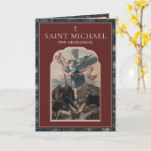 Religieuze St. Michael Archangel Prayer katholiek Kaart (Gele Bloem)